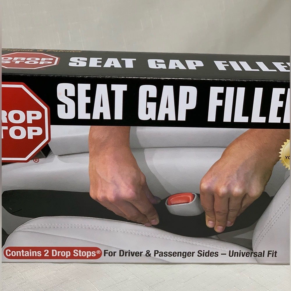 NWT Drop Stop Original Car Seat Gap Filler Shark Tank Seat Console Organizer Set - Picture 14 of 16